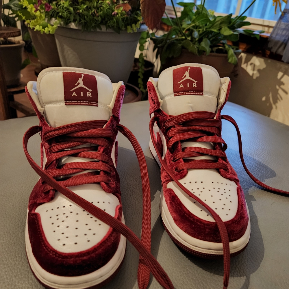 Red Velvet Jordan Ones